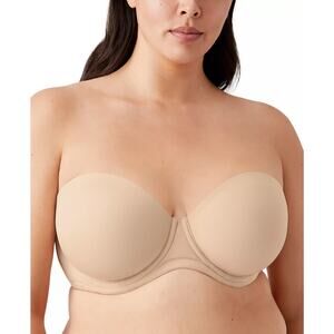 Wacoal Red Carpet Full Figure Underwire Strapless Convertible Bra Sand 40DD NWT